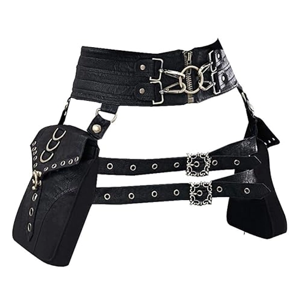 Halloween Steampunk Retro Motorcycle Bag Lady Bag Retro Rock Gothic Goth Shoulder Waist Bags Packs