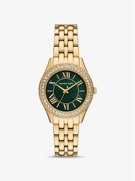 Mini Harlowe  Pavé Gold-Tone Watch