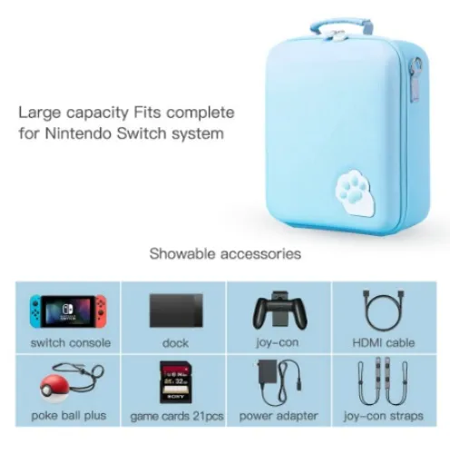 Nintendo Switch Bag Case Cat Claw Storage Bag NS NX Shell Cover Box Console Accessories