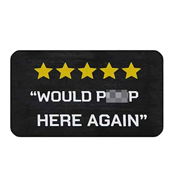 Funny Would Here Again 17''x30'' Doormat Decorative Entryway Home Toilet Door Mat, Bathroom Farmhouse Entrance Decor