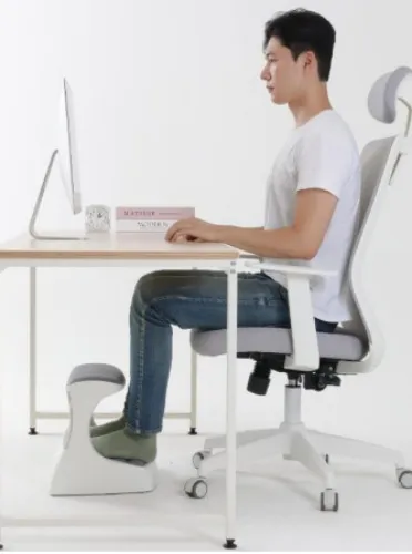 ergoActive ★ PIO Ergonomic Footrest★ Made in Korea ★ Dual-step Design Legrest ★ Comfortable Fabric Cushion