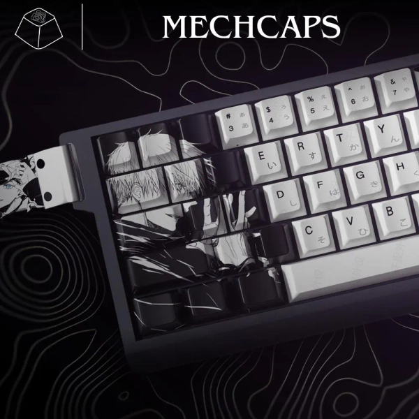 JJK Satoru Gojo - PBT Keycaps Anime Theme Dye-Sub Cherry Profile For MX Switch Mechanical Keyboard 105/136 Keys
