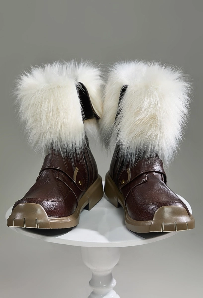 Rival Girls Doreen Game Cosplay Shoes Dark Brown Boots