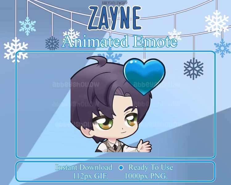 Zayne Blowing A Kiss | Love and Deepspace | Animated Emote | Discord Sticker | Twitch Emote | Etc.,