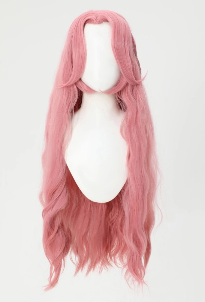 LOL Heartthrob Caitlyn Skin Cosplay Wig Pink Curly Wig