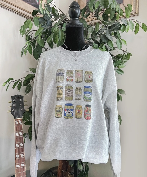 Pickle Sweatshirt, Pickle Shirt for Pickle Lovers, Funny Foodie Hoodie, Unisex Novelty Birthday Gift, Pickle Gifts for Aesthetic