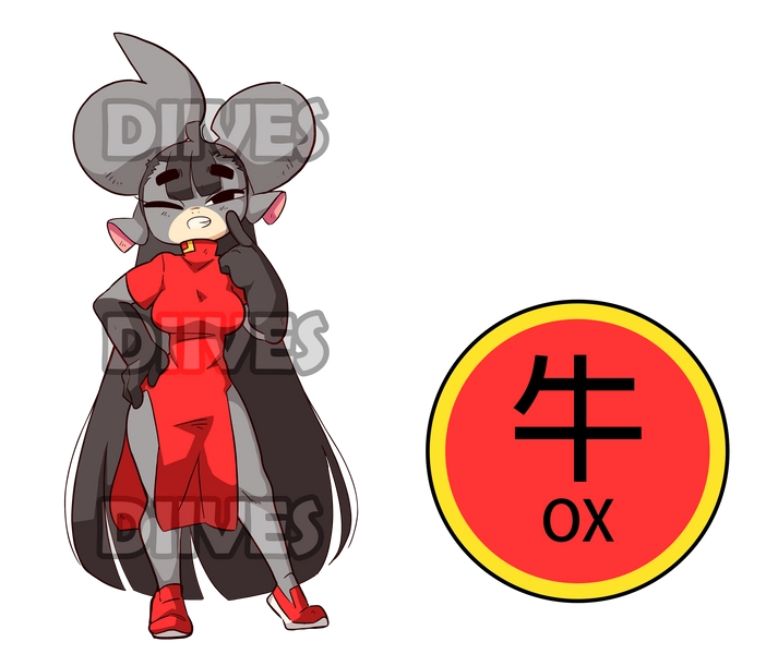 Xingyun Ox Zodiac Standee by Diives