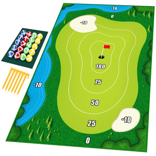 TOY Life Chipping Golf Game Mat Indoor Outdoor Games for Adults and Family Kids Outdoor Play Equipment Stick Chip Game Indoor Golf Set Backyard Games Sport & Outdoor Toys for Kids Ages 8-12 (Patented)
