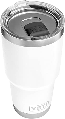 YETI Rambler 30 oz Stainless Steel Vacuum Insulated Tumbler w/MagSlider Lid - White - 1 Count (Pack of 1)