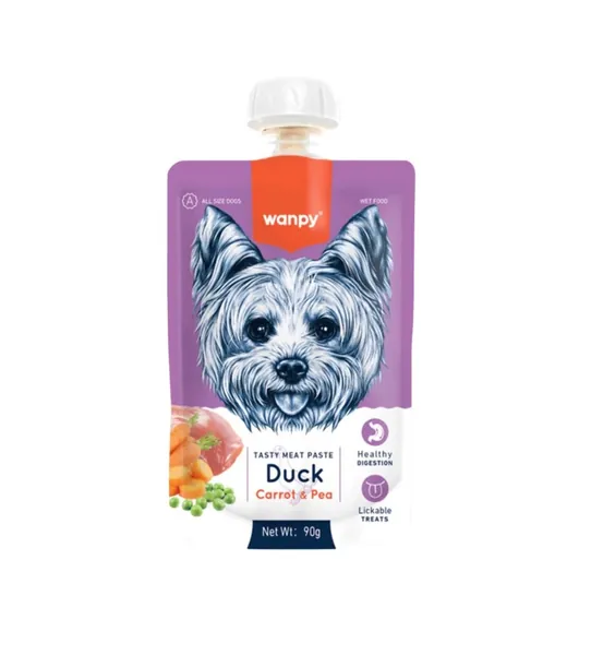 Wanpy Tasty Meat Paste Perro Duck & Carrot & Pea