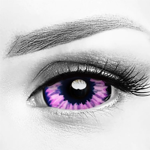 Purple Elf Eye Sclera 22mm Halloween Costume Contacts