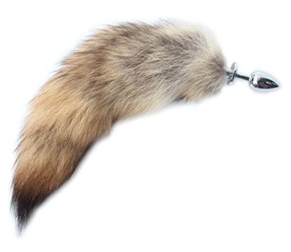 Fosrion Versatile Tail Stainless Steel Coyote Tail: Sensual Anal Plug & Stylish Keychain (Small Plug, Coyote) - Small Plug - Coyote