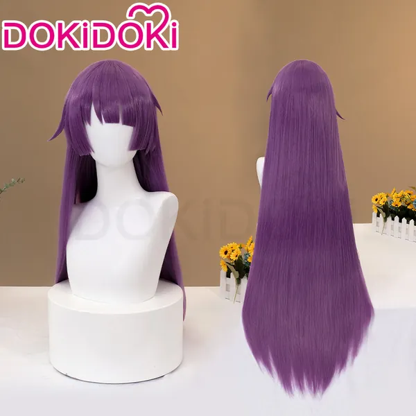 DokiDoki Anime Monogatari series Cosplay Senjougahara Hitagi Wig Long Straight Purple Hair | Wig Only-Order Processing Time Refer to Description Page