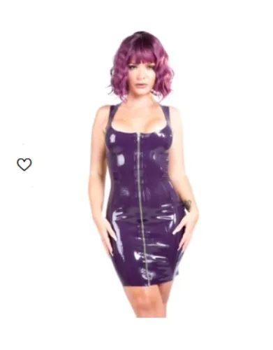 Honour zip vest dress - purple