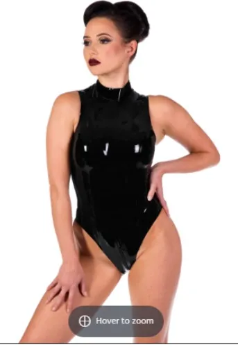 Libidex sleeveless leotard- translucent smokey black