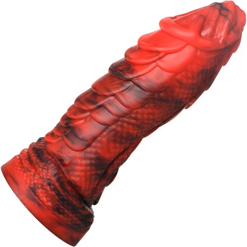 Fire Dragon Scaly 8.3" Silicone Suction Cup Dildo By Creature Cocks