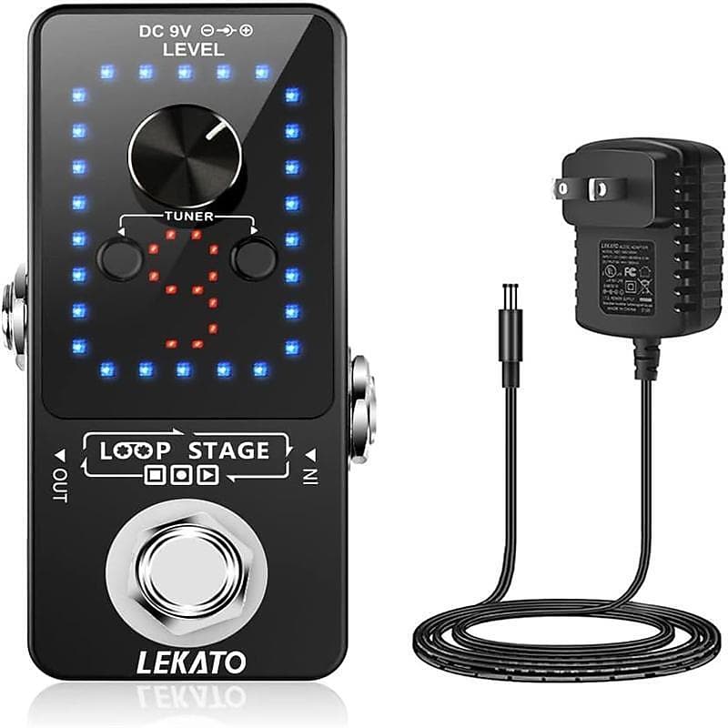 Lekato Guitar Looper Effect Pedal 40 Mins Loop 9 Loop Effects USB Tuner US Stock | Reverb