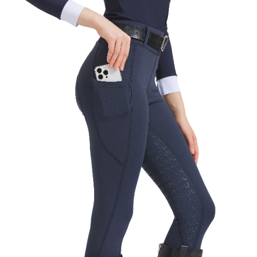 Spring and summer riding pants women's knitted high-stretch, slim-fitting silicone riding pants tight riding pants breathable we - AliExpress 18