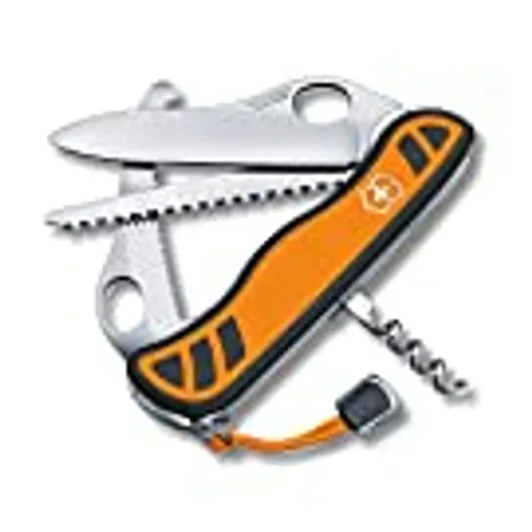 Victorinox Taschenmesser Hunter XT Grip (6 Funktionen, Feststellbare Waidklinge, Kordel) orange/schwarz