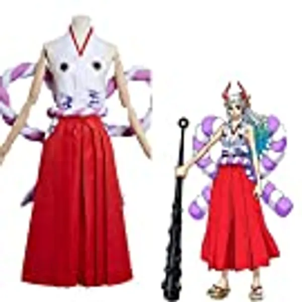 Zenhhrpt Anime One Piece Yamato Cosplay Kostüm Outfits Halloween Karneval Anzug, XS