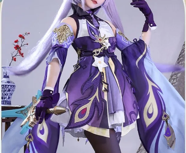 【 Ready For Ship】DokiDoki-SR Game Genshin Impact Keqing Cosplay Costume Ke Qing | S