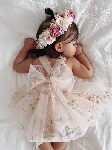 Sugar Plum Heavenly Pink Baby Girl Romper | 000