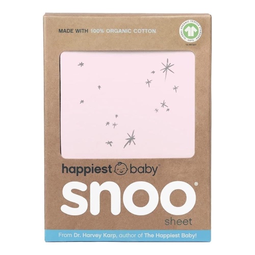 Snoo 100% Organic Cotton Baby Bassinet Fitted Sheet Pink Star | Default Title