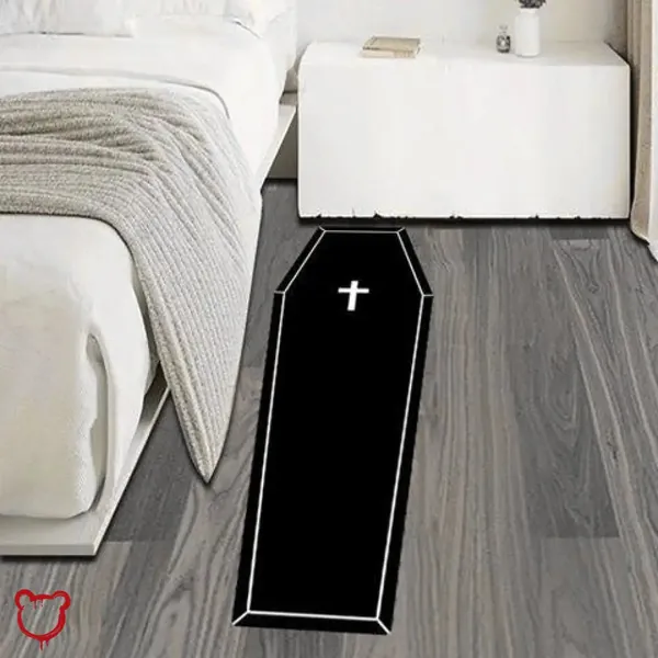 160cm Black Coffin Rug