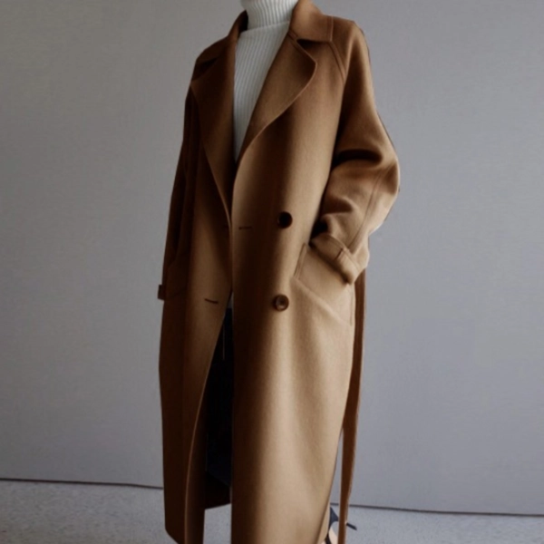 Womens Long Coat With Belt