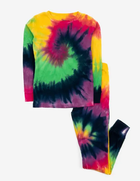 Kids Girl Swirl Tie Dye Pajamas
