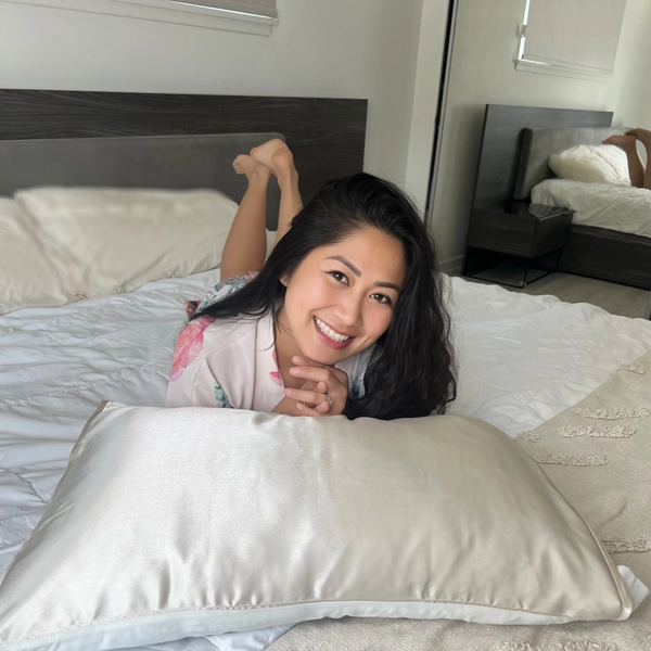 Golden Tan Satin Pillow Sleeve