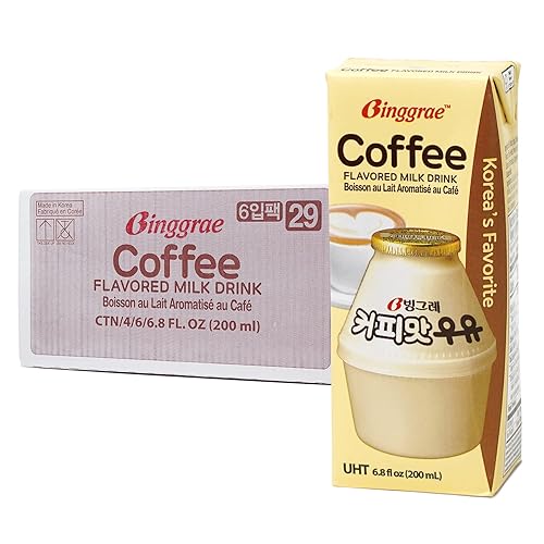 Binggrae Coffee Flavored Milk (Pack of 24) - Coffee - 6.8 Fl Oz (Pack of 24)