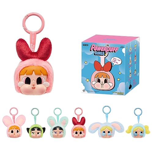 POP MART Crybaby × Powerpuff Girls Series-Vinyl Face Plush Blind Box, Crybaby Blind Box Figures, Random Design Action Figures Collectible Toys Home Decorations, Single Box - Crybaby Powerpuff Face Plush - Single Box