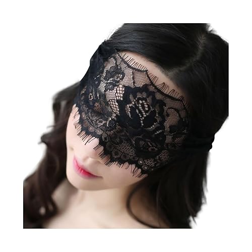 Lingerie for Women Naughty Sexy Lace Transparent Blindfold Mesh Sheer Masquerade Couple Party Eye Patch Mask 2024 - Black - One Size