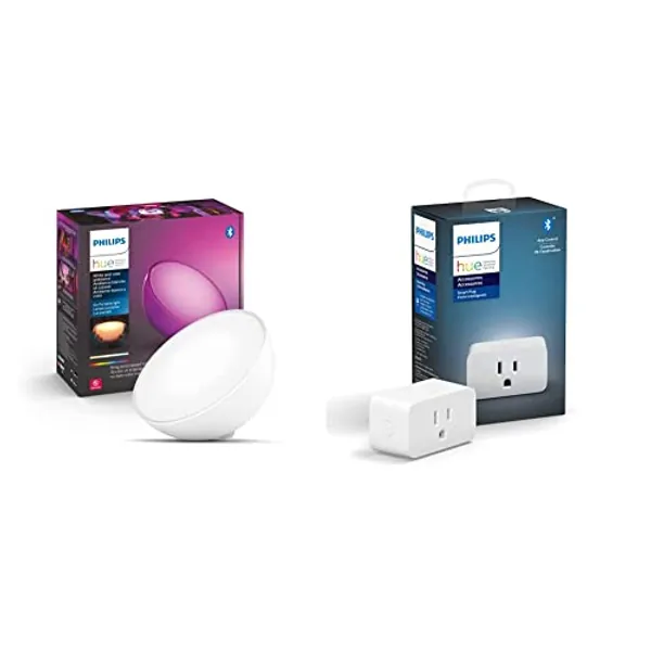Philips Hue Go with Bluetooth + Philips Hue 552349 Smart Plug, White