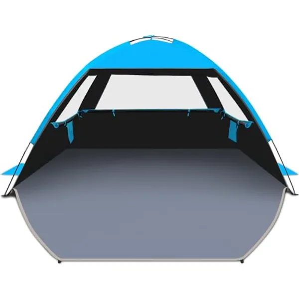 Gorich Beach Tent, Beach Shade Tent for 3/4-5/6-7/8-10 Person with UPF 50+ UV Protection, Portable Beach Tent Sun Shelter Canopy, Lightweight & Easy Setup Cabana Beach Tent