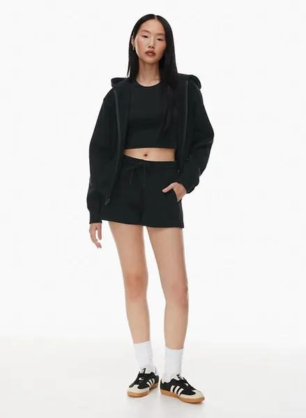 cozy fleece boyfriend mini sweatshort