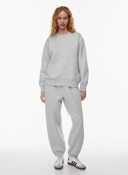 cozy fleece boyfriend crew sweatshirt