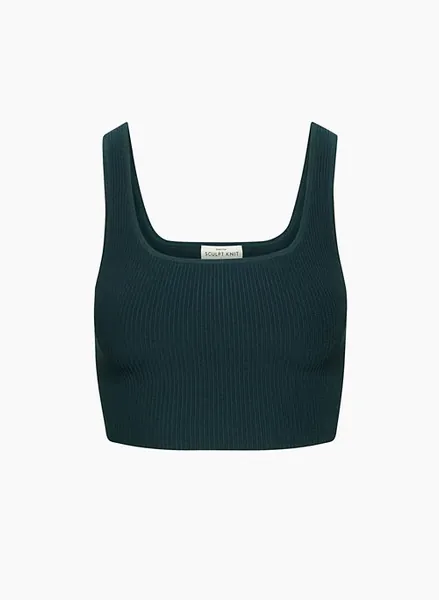 sculpt knit squareneck cropped tank
