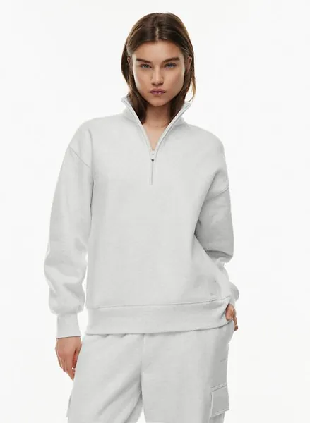 cozy fleece boyfriend 1/2 zip sweatshirt