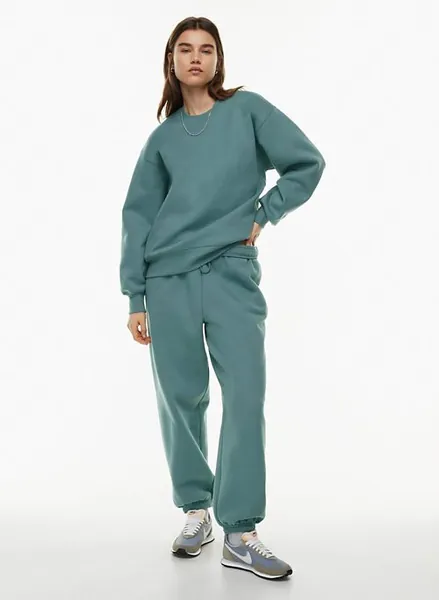 cozy fleece boyfriend crew sweatshirt