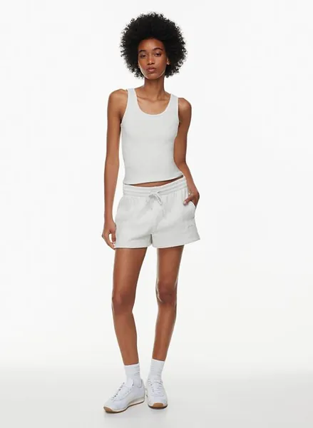 cozy fleece boyfriend mini sweatshort