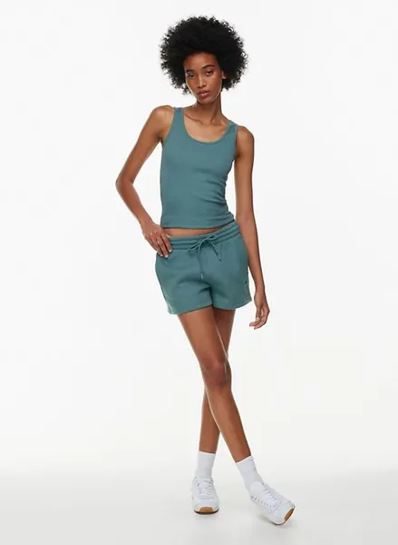 cozy fleece boyfriend mini sweatshort