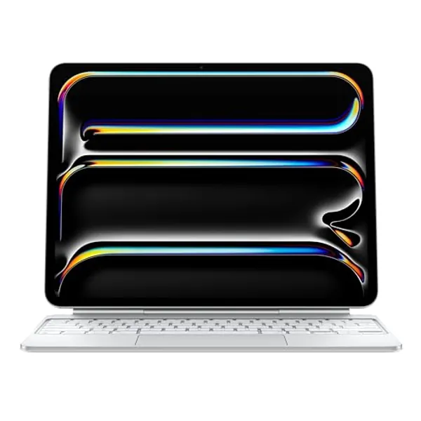 iPad Magic Keyboard Case für das 13" iPad Pro (M4) für angenehmes Tippen, integriertes Trackpad, Reihe mit Funktionstasten, Schwedisch - Weiß ​​​​​​​