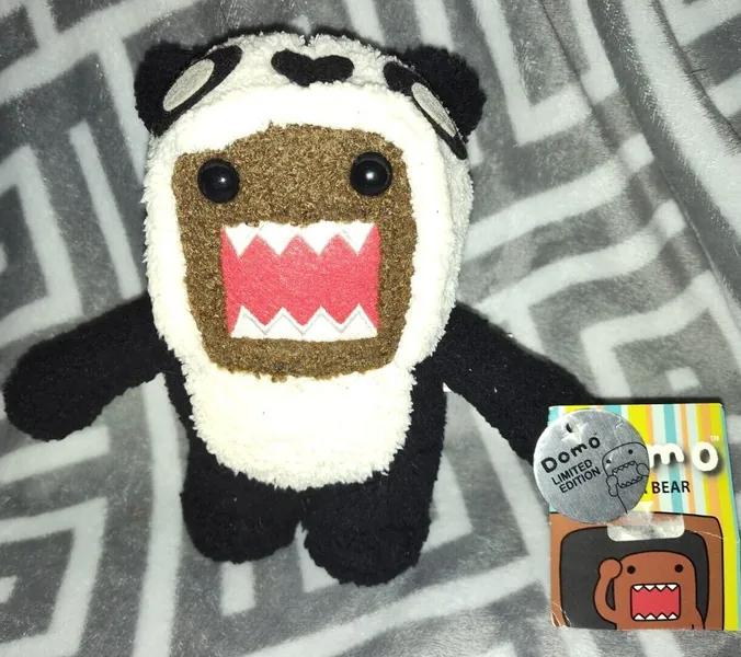 DOMO Panda Bear Plush 6" Limited Edition w/ Tags CUTE Toy Stuffed NWT