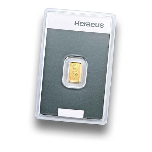 Goldbarren 1g - 1 Gramm Gold - Heraeus - Feingold 999.9 - Prägefrisch - LBMA zertifiziert