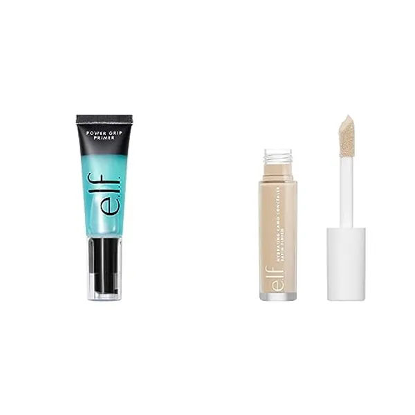 e.l.f. Power Grip Primer, Gel-Based & Hydrating Face Primer For Smoothing Skin & Gripping Makeup & Hydrating Camo Concealer, Lightweight, Full Coverage, Long Lasting, Conceals, Corrects