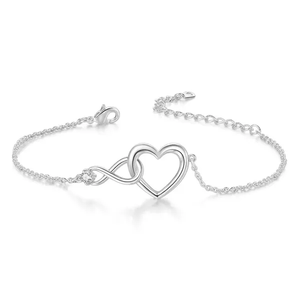 Unlimited Love Crystal Heart Bracelet