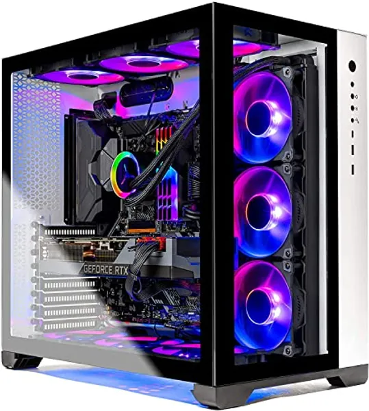 Skytech Gaming Skytech Prism II Gaming PC Desktop – AMD Ryzen 9 5900X 3.7 GHz, NVIDIA RTX 3090, 1TB NVME Gen4 SSD, 32GB DDR4 RAM 3200, 1000W Gold PSU, 360mm AIO, 11AC Wi-Fi, Windows 11 Home 64-bit
