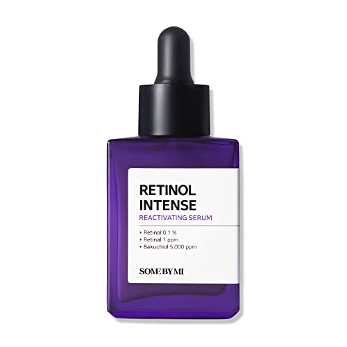 SOME BY MI Retinol Intense Reactivating Serum - 1.01Oz, 30ml - Mild 0.1% Retinol Serum for Glass Skin and Anti-Aging - Improvement of Post Acne Marks, Skin Texture and Elasticity - Korean Skin Care